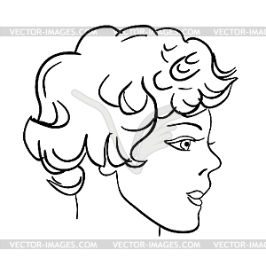 Woman`s face - vector clipart