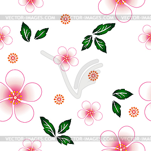 Seamless floral background - royalty-free vector clipart