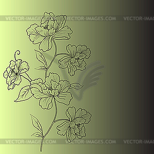 Background with fantasy flower - vector clipart