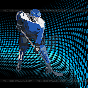 Хоккейный игрок - векторное изображение клипарта