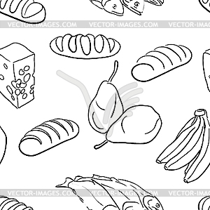 Seamless pattern-food - vector clipart