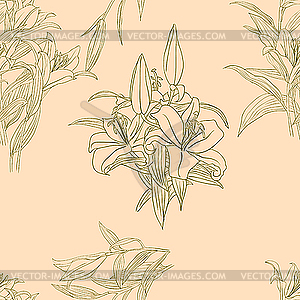 Seamless background with flower .  - royalty-free vector image