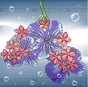 Floral background with flavor of blooming spring Bl - royalty-free vector image