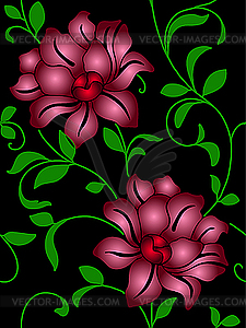 Seamless flower pattern - vector image