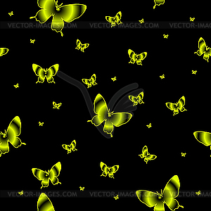 Seamless pattern of butterflies - vector EPS clipart