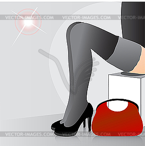 Beautiful female feet  - vector clip art