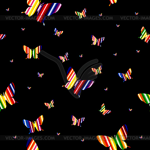 Абстрактный бесшовный узор узор бабочки - векторизованное изображение