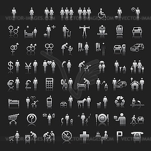 Сайт и интернет-Icons - Люди - векторный графический клипарт