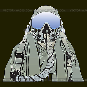 Military pilot - vector clipart