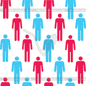 Seamless pattern with men - vector clipart / vector image