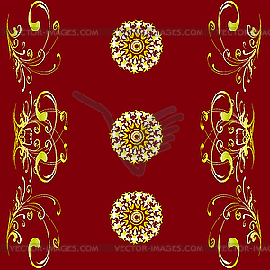 Red ornamental pattern - vector image