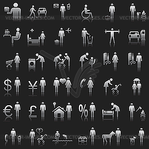 Website and Internet Icons -- People - vector image