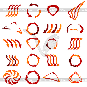 Set of arrows - royalty-free vector clipart