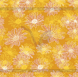 Flower seamless background - vector image