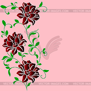 Background with fantasy flower - vector image