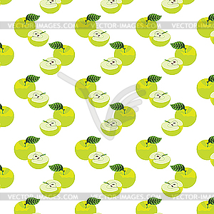 Seamless pattern with apples - vector clip art