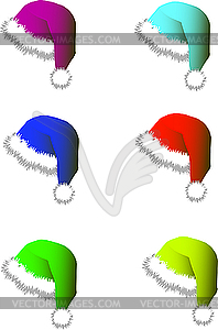 Christmas caps - vector image