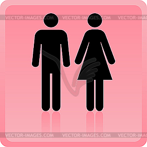 Man and Woman - icon - vector image