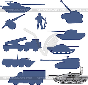 Set tanks collection - vector image