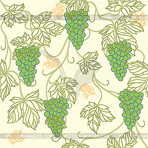 Seamless pattern with grapes - vector clipart