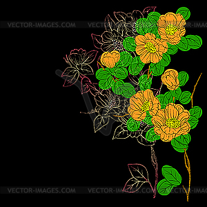 Background with fantasy flower - vector image