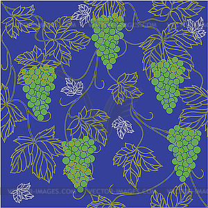 Seamless pattern with grapes - vector clipart