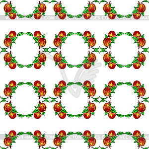 Seamless background of peaches or apricots. forma - vector clipart