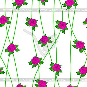 Seamless background with flower roses.  - vector clipart