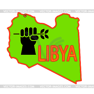 Stop military operations in Libya. - vector image