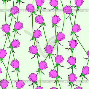 Seamless background with flower roses.  - vector clipart