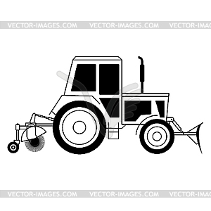 With tractor - vector EPS clipart