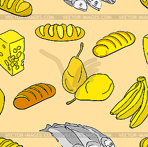 Big collection of food - vector image