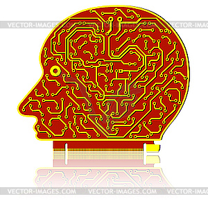 Abstract background with high tech circuit board - vector clipart