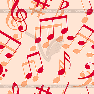 Music notes. Seamless pattern. - vector clipart