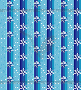 Snowflakes on stripes - vector clipart