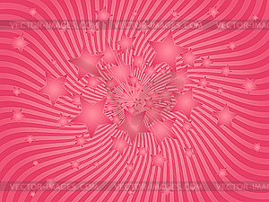 Pink explosion of stars - vector clipart