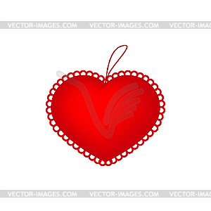 Red Heart Pillow - vector image