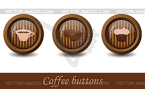 Coffee buttons - royalty-free vector clipart