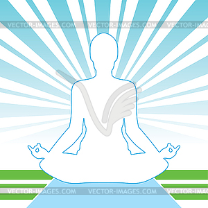 Meditation Open-Air - vector clipart