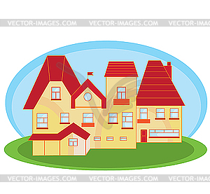 Небольшие дома - стоковое векторное изображение
