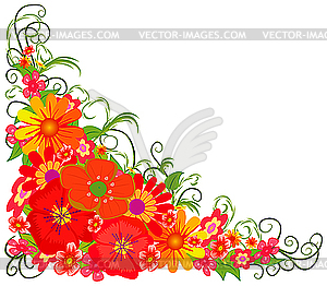 Abstract flowers - vector clipart