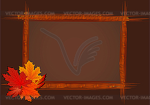 Abstract wooden frame - vector image