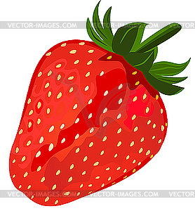 Ripe red strawberry - vector clipart