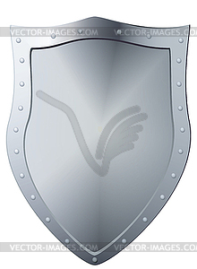 Metal shield - vector image