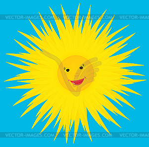 Sun smiles - vector image