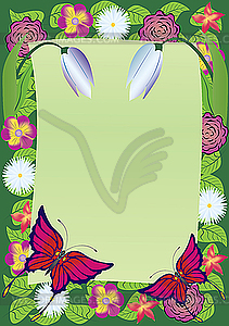 Frame of the flowers - vector image