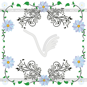 Flower frame - vector image