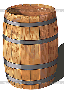 Wooden barrel - vector clip art