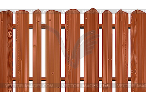 Wooden fence - vector image