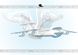 Civil aviation - vector clipart